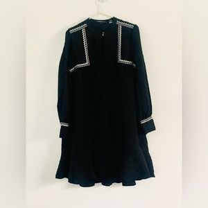 Scotch and Soda W - Long Sleeve High Low Dress in Black